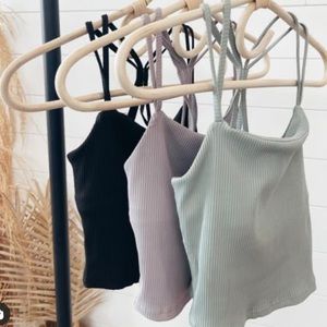 Cross-Back Dusty Purple Stretch Tank/Crop Top